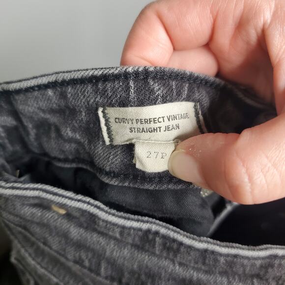 Madewell The Curvy Petite Perfect Vintage Straight Jean in Lunar Wash 27P Grey - Picture 13 of 16